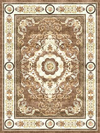 Aubusson Hand-Tufted Rug Collection rug 1005BR high-resolution preview