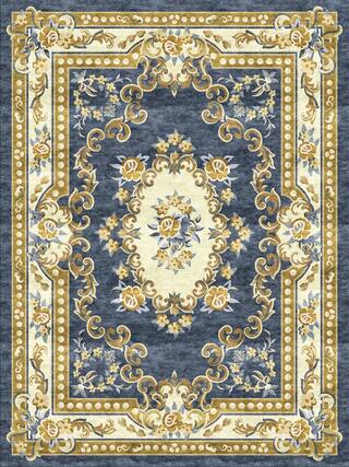 Aubusson Hand-Tufted Rug Collection rug 1082BL high-resolution preview