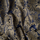 Contessina Flower Navy Blue Gold
