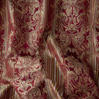 Contessina Stripes Cardinal Red Silver
